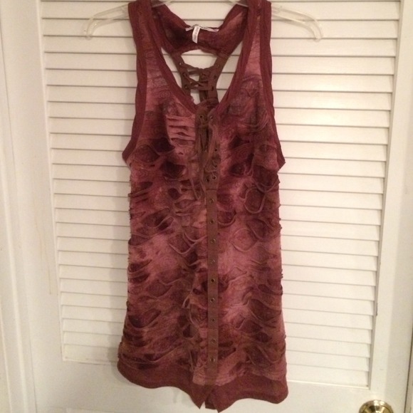 Earthy Brown  Burnout Tank - Picture 1 of 3