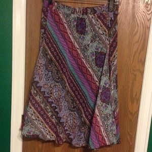 Crepe multicolor skirt
