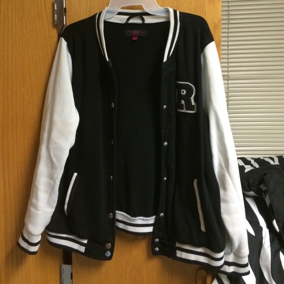 Black & White Varsity jacket