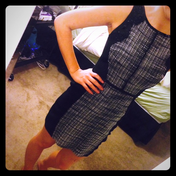 Petite Tweed Ann Taylor Dress Size 2