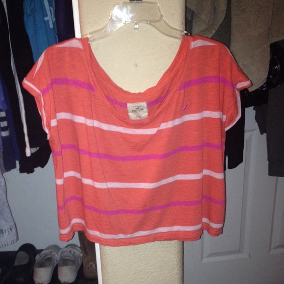 Orange multi color striped shirt