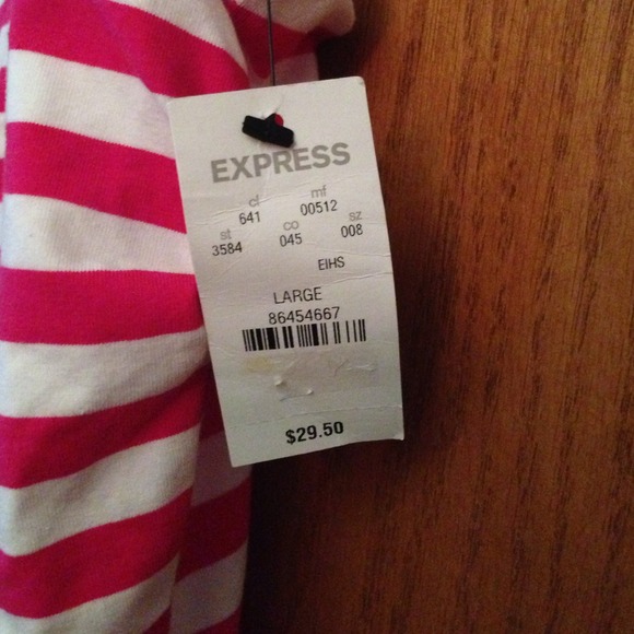 White and Pink Striped Tank Top - Picture 2 of 2