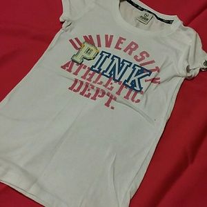 PINK by Victoria's Secret white Tee xs