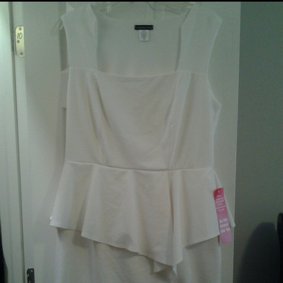 Ivory Peplum Dress NWT WAS $28