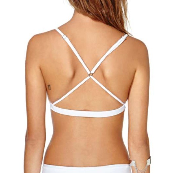NWT NASTY GAL white strap bikini
