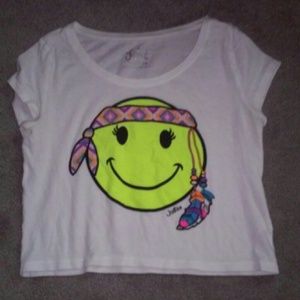 Smiley face Crop Shirt