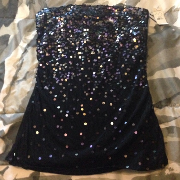 Express Sequin Tube Top M