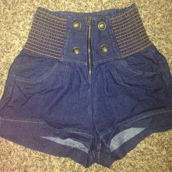 High waisted sailor shorts