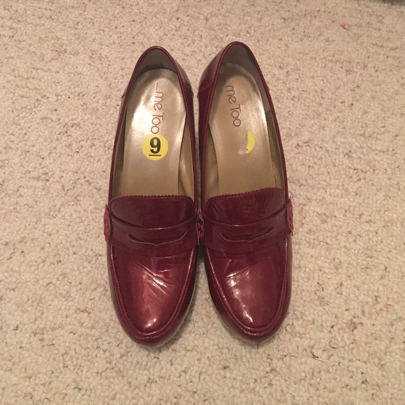 Red patent leather heels