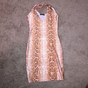 Snakeskin print dress