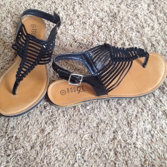 Black strappy sandals