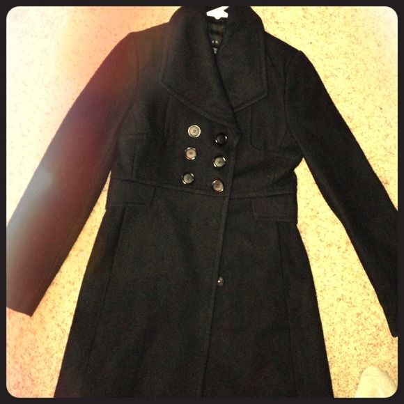 Black wool coat size small