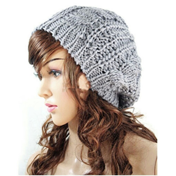 Light Gray Slouchy Beanie