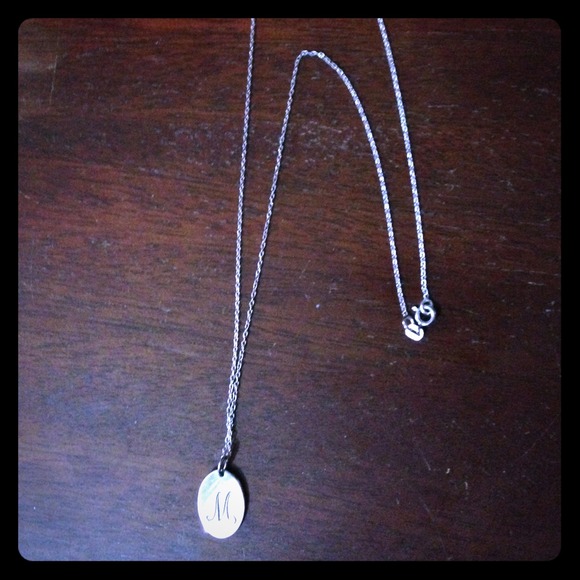 M initial necklace