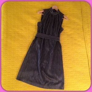 Black & white stripe shift dress