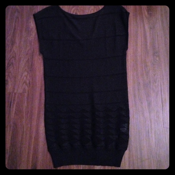 Black shimmer Armani exchange top