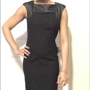 Zara Basic Black With Leather Shoulders and Top