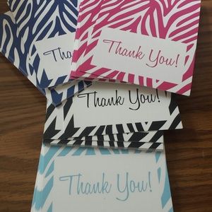Zebra Thank you Cards