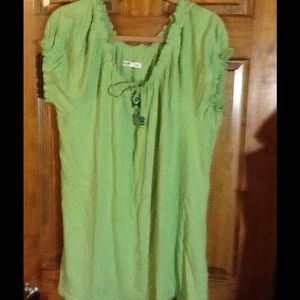 Green Peasant Top SOLD in Bundle