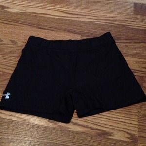 Black under armour spandex shorts