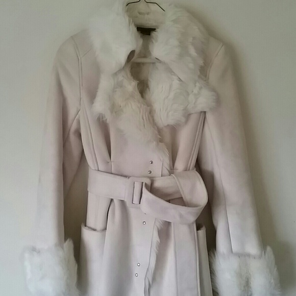 White Armani Exchange overcoat