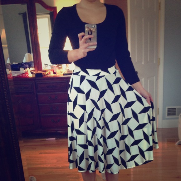 Flirty Black and White Skirt.