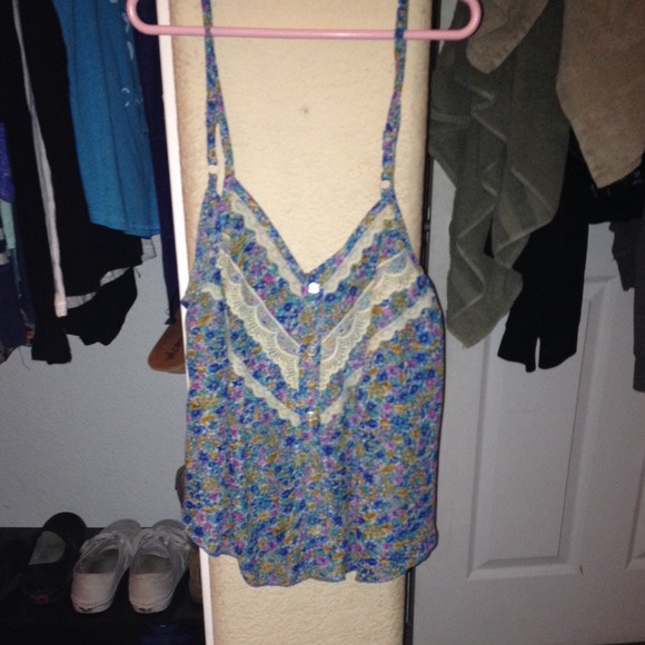 Flower print tank