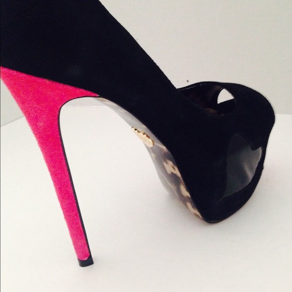 Betsey Johnson Shoes - Betsey Johnson barbie black heart platform heels