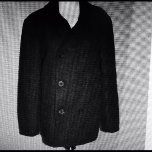 Jcrew black new men's peacoat size M