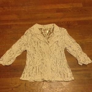 Ivory lace blazer