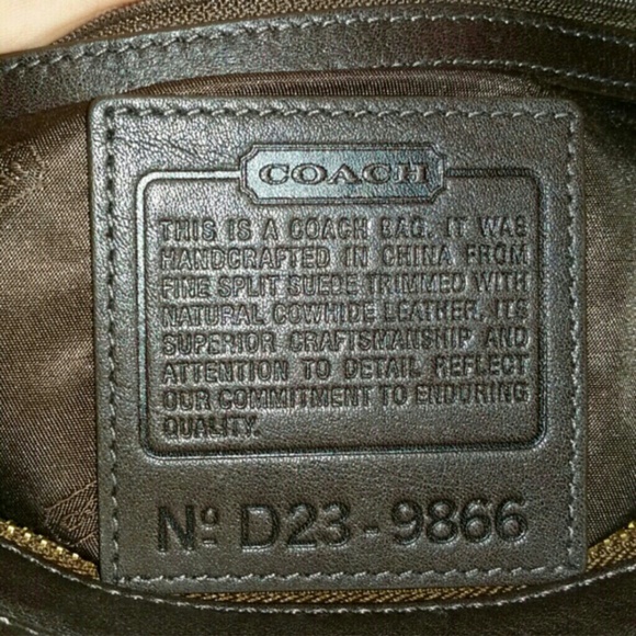 Classic Coach Suede and Leather Tote - Picture 3 of 4