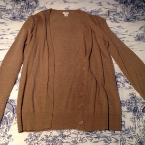 J. Crew Merino Wool Tan Cardigan