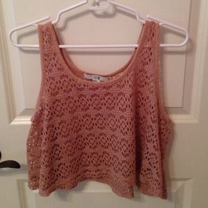 Pink lace tank