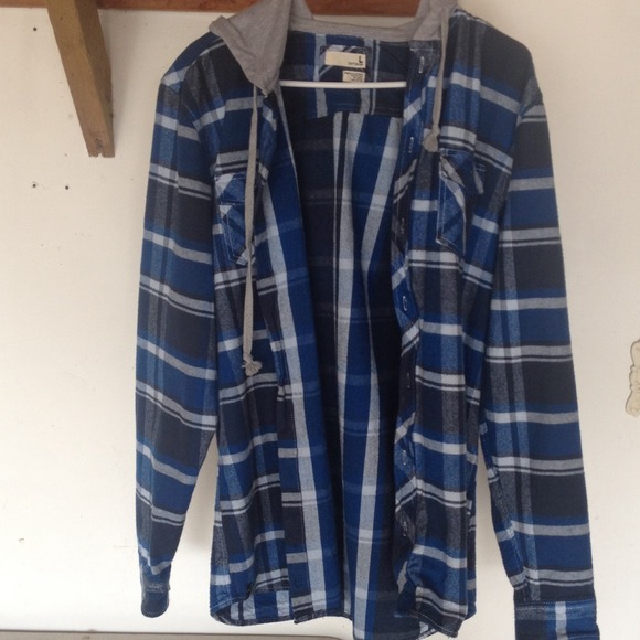 Men's flannel with hood