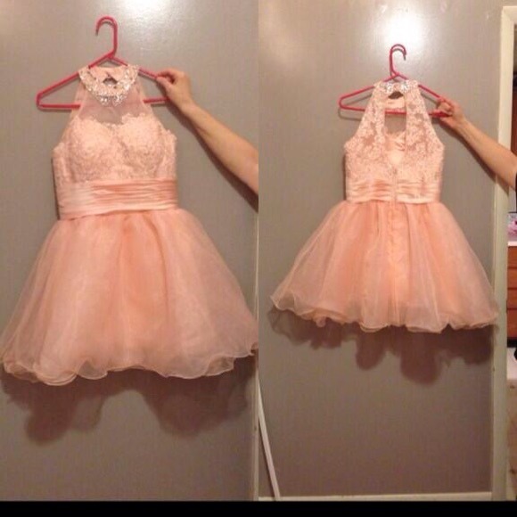 light pink, classy prom dress