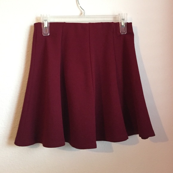 Maroon circle skirt