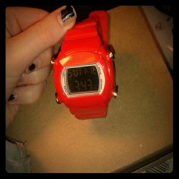Red Digital Watch