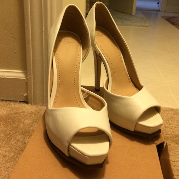 Zara white heels