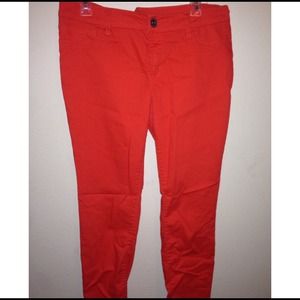 Forever 21 Orange Skinny Jeans