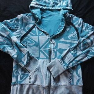 Reversible teal / turquoise Roxy hoodie