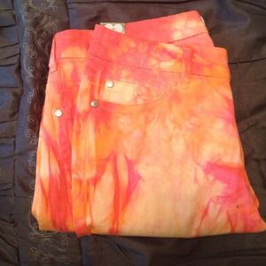 Orange Tie Die Pants . Brand New With Tags