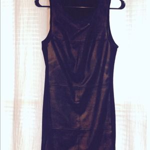 Faux leather dress