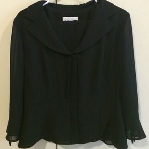 2 piece black skirt suit