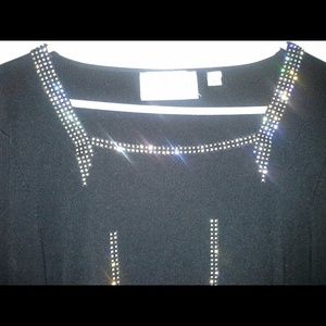 Black & Rhinestone Shirt