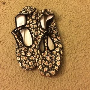 Urban outfitters floral mary janes