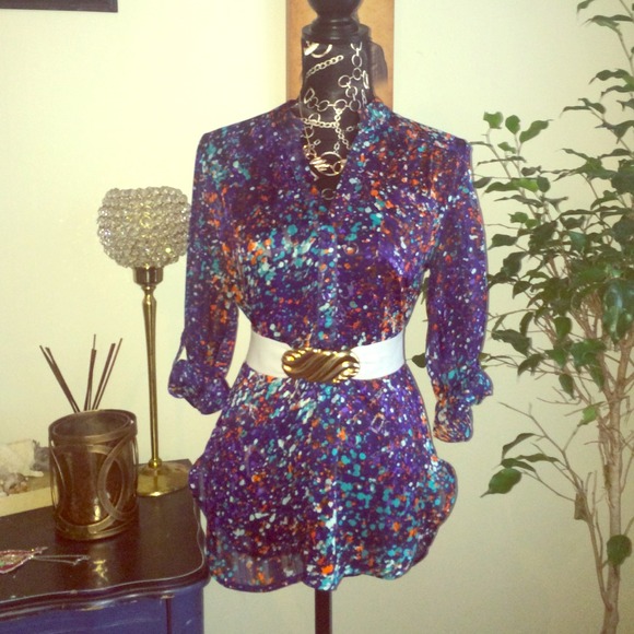 Alicia and Megan Splatter Top