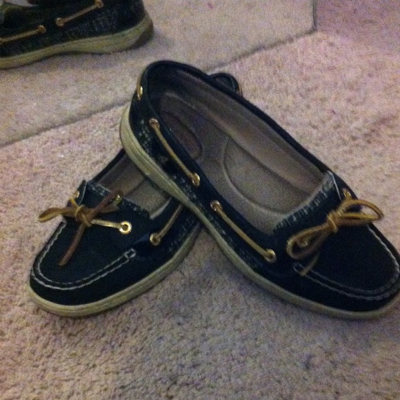 Black and Gold Sperry Top-Sider