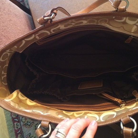Coach Diaper Bag Golden Brown