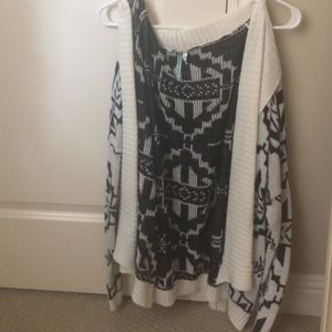 Aztec style oversized cardigan