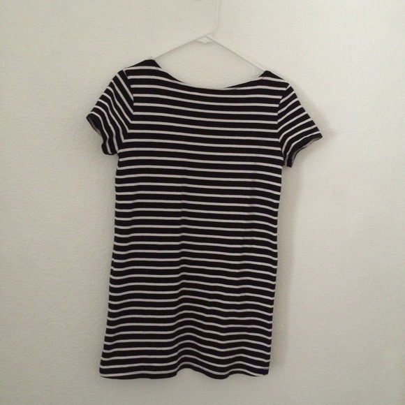 Black and White Striped Mini Dress